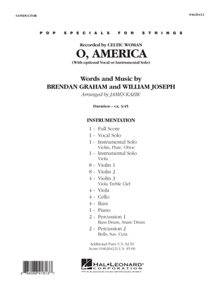 Book cover for O, America - Full Score