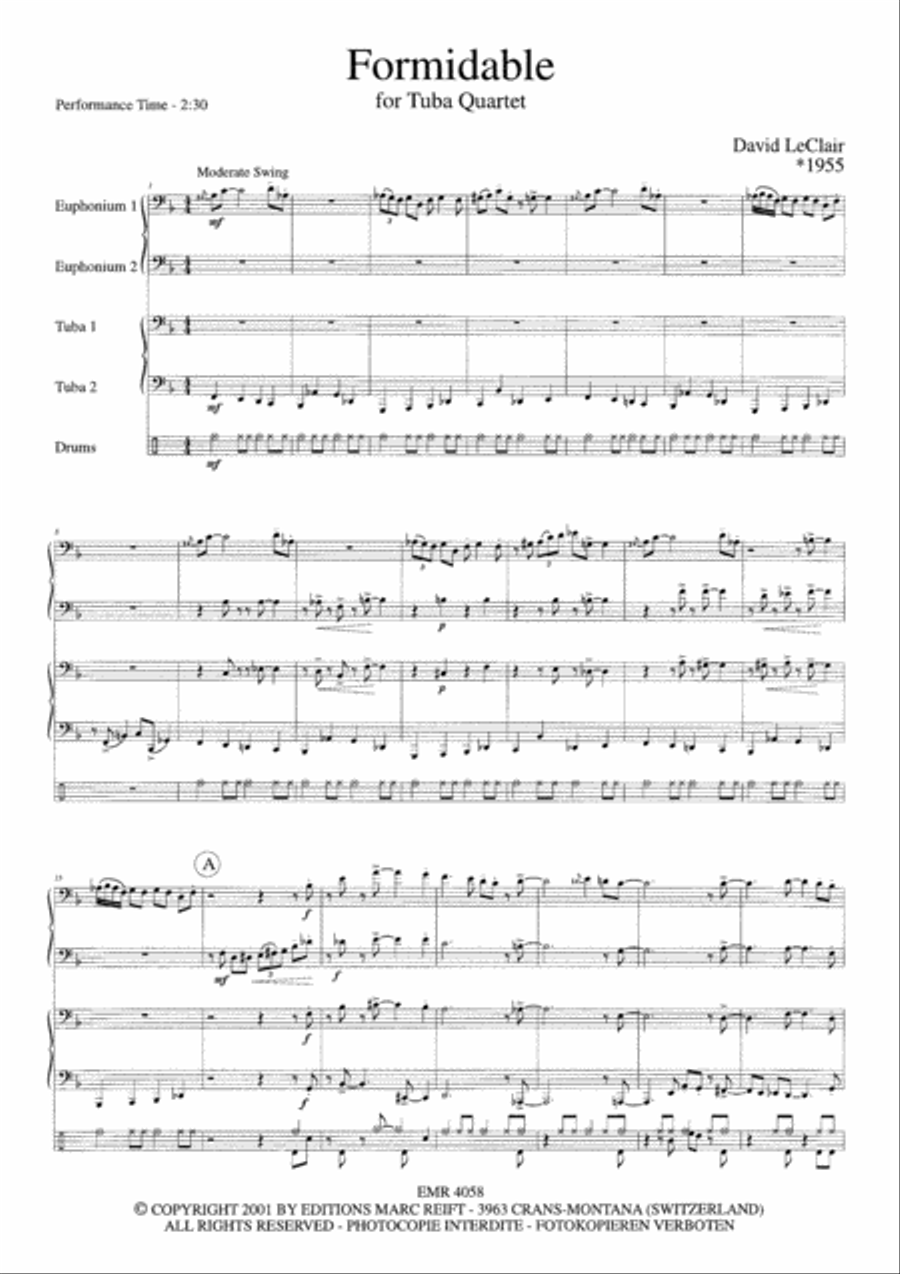Formidable Tuba Quartet scores gallery preview page 4