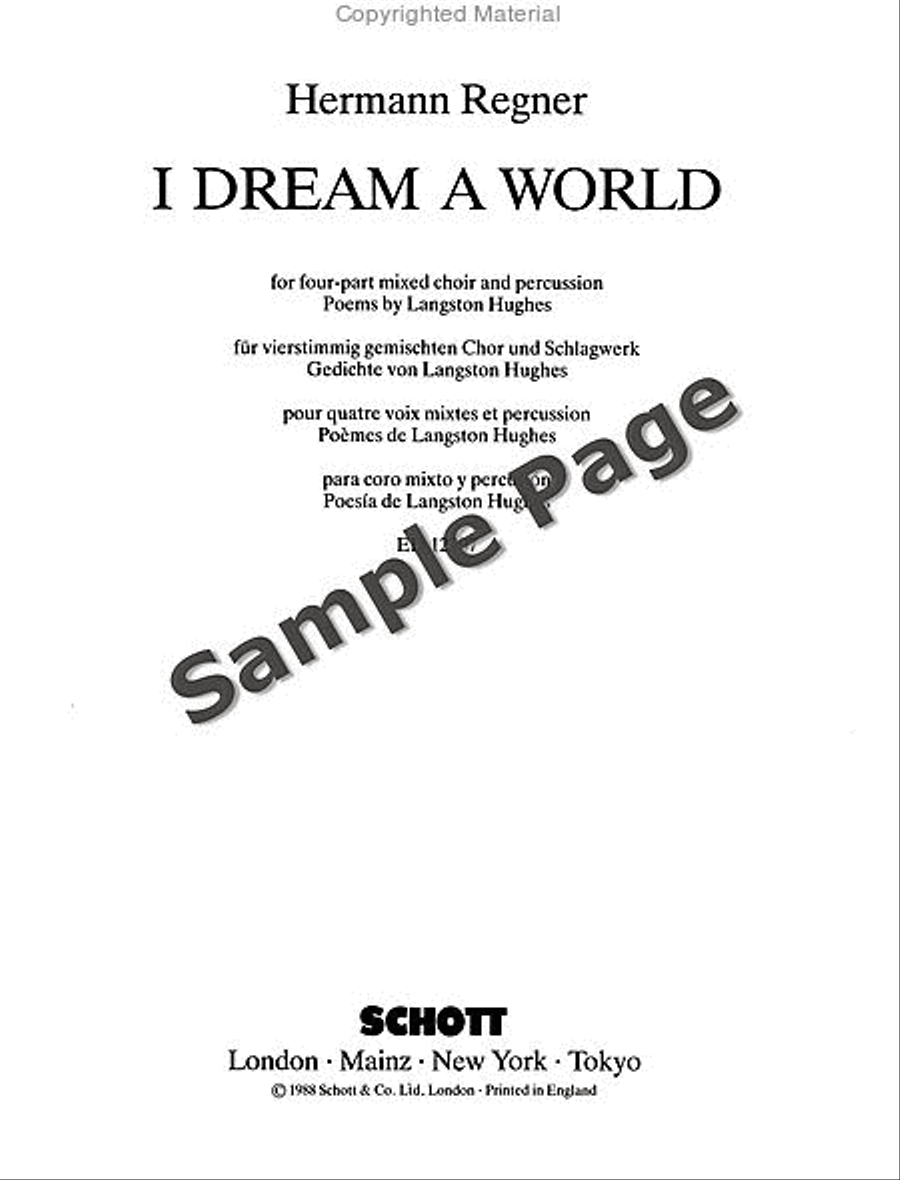 I Dream a World 4-Part scores gallery preview page 2