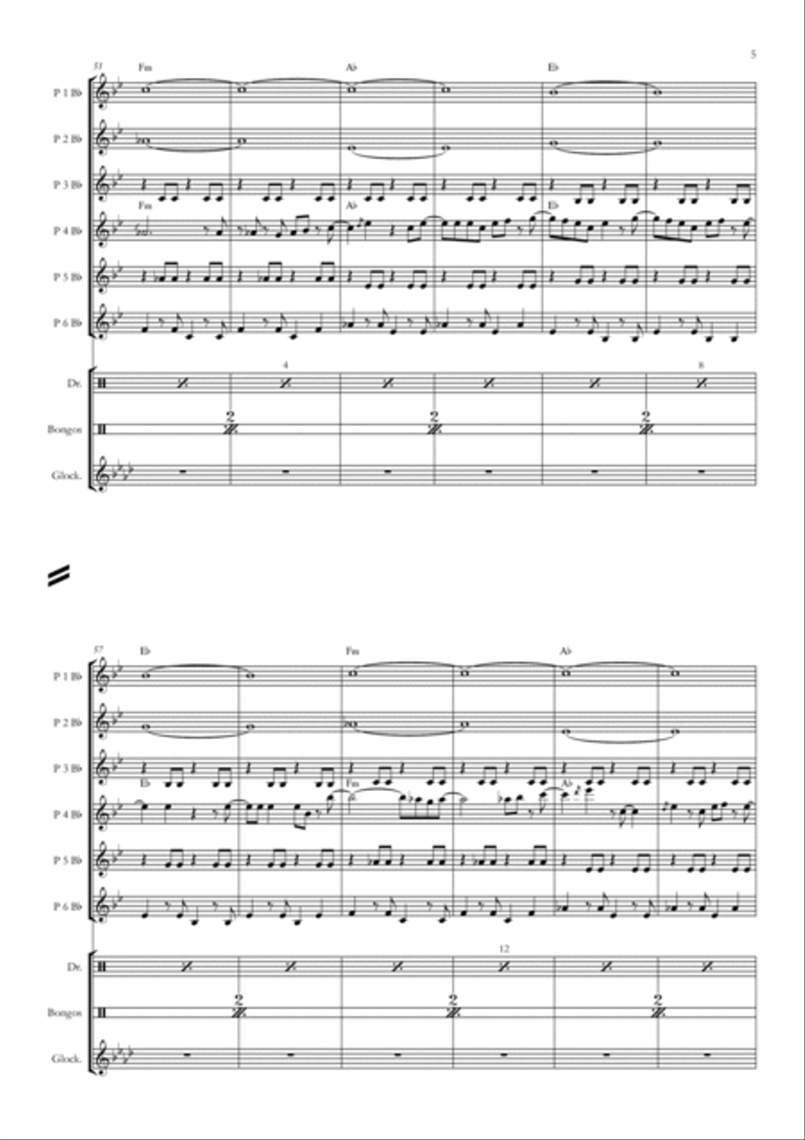 Don't Worry, Be Happy Concert Band scores gallery preview page 5