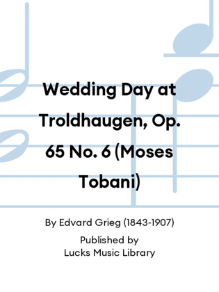 Book cover for Wedding Day at Troldhaugen, Op. 65 No. 6 (Moses Tobani)