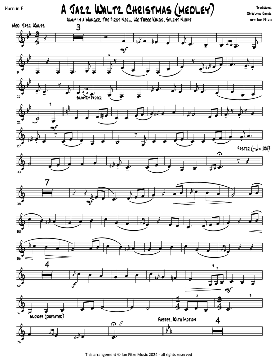 A Jazz Waltz Christmas (medley) Piano scores gallery preview page 2