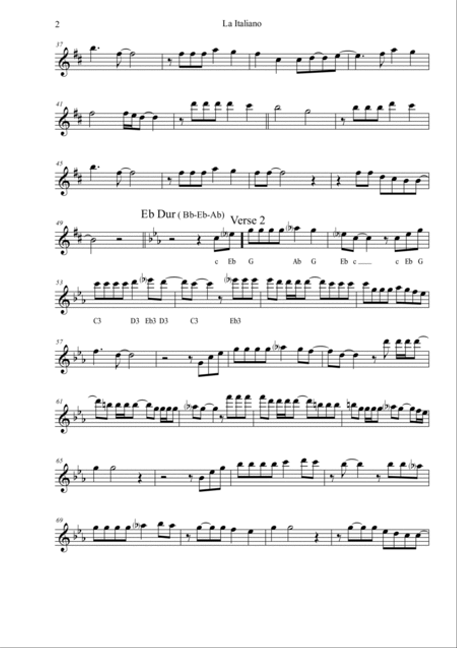 L' Italiano Tenor Saxophone scores gallery preview page 2