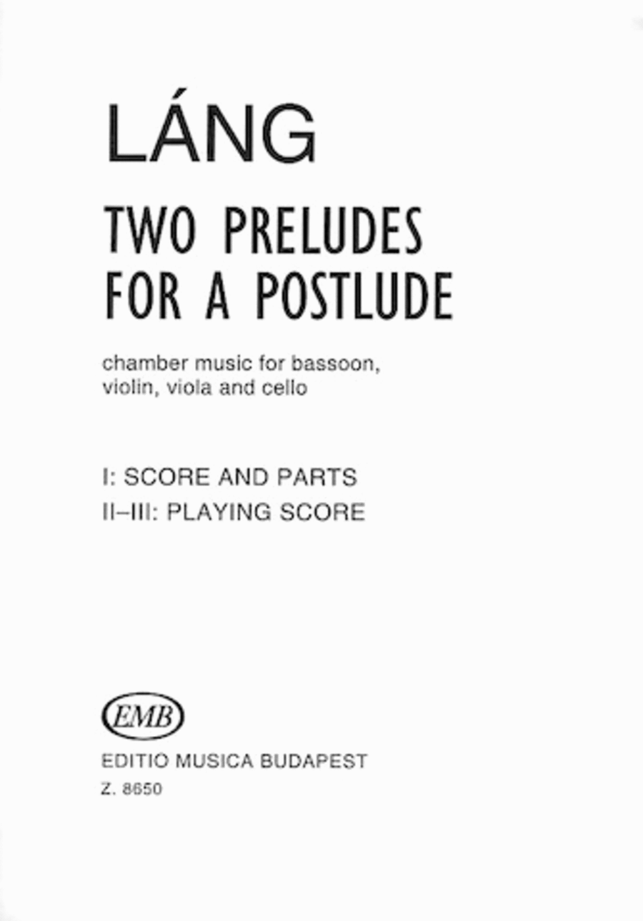 Two Preludes for a Postlude Collection / Songbook scores gallery preview page 1