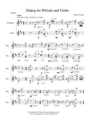 Dialog for Whistle and Violin