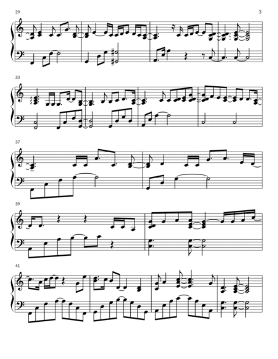 Fly Up (Concert Ver) Piano Solo scores gallery preview page 3