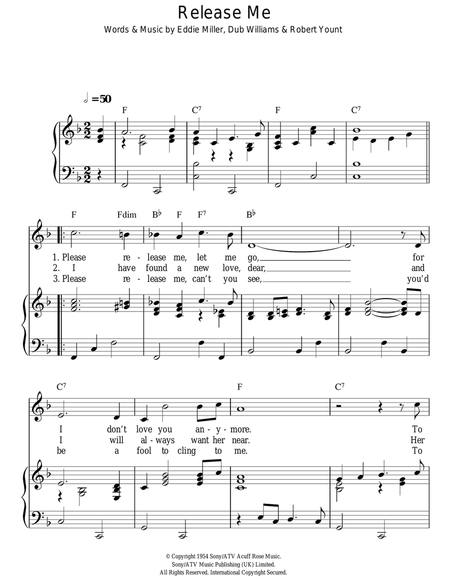 Release Me Guitar scores gallery preview page 1