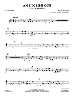 An English Ode (Come, Ye Sons of Art) (arr. Robert Longfield) - Bb Trumpet 2