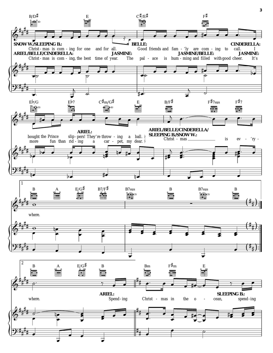 Christmas Is Coming! Piano, Vocal, Guitar scores gallery preview page 3