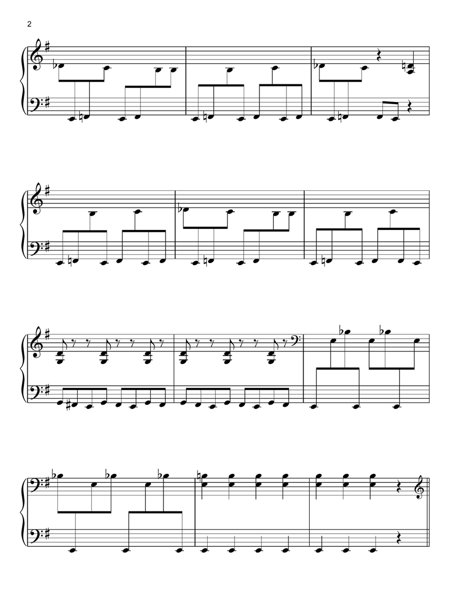 Master Of Puppets Easy Piano scores gallery preview page 2