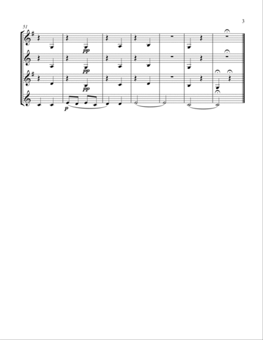 8 Russian Folksongs Religious Chant Woodwind Quartet scores gallery preview page 3