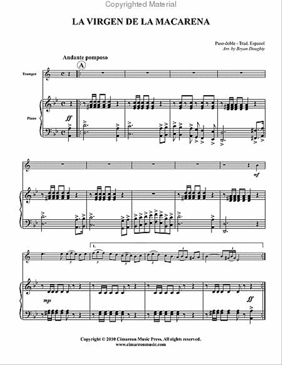 La Virgen de la Macarena Piano Accompaniment scores gallery preview page 2
