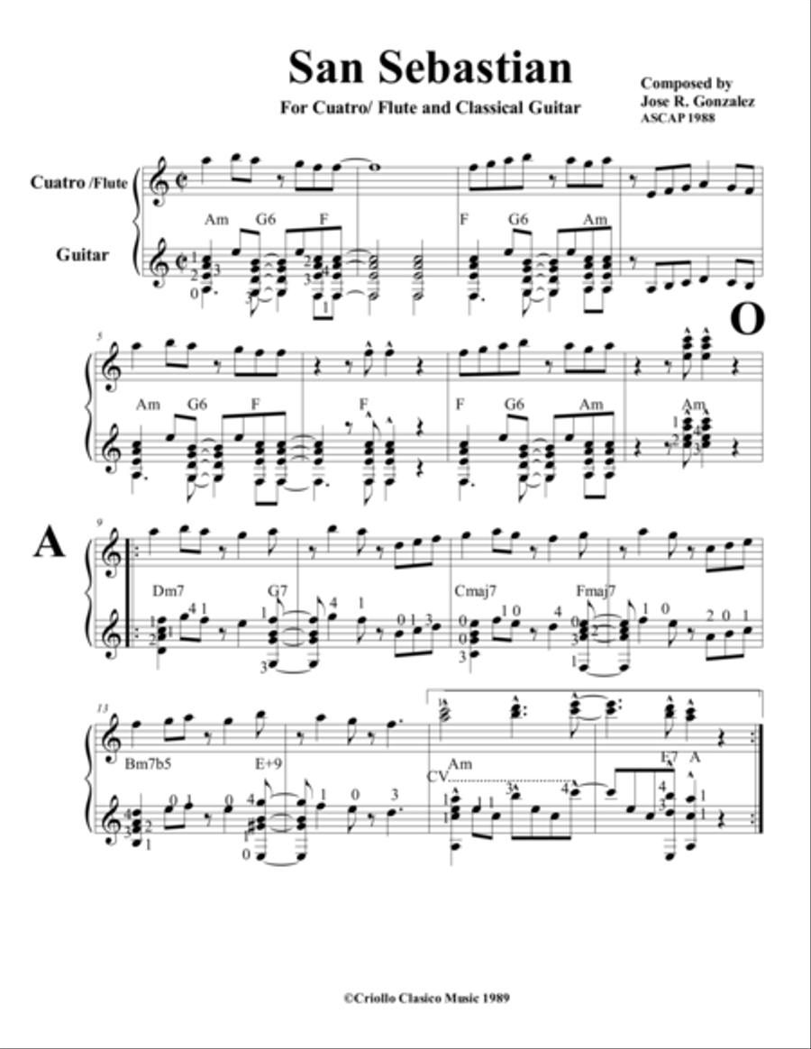 San Sebastian Small Ensemble scores gallery preview page 1