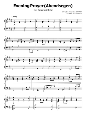 Humperdinck - Evening Prayer (from "Hansel and Gretel") - Piano Solo