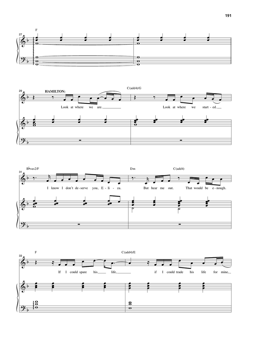 It's Quiet Uptown (from Hamilton) Piano, Vocal scores gallery preview page 5