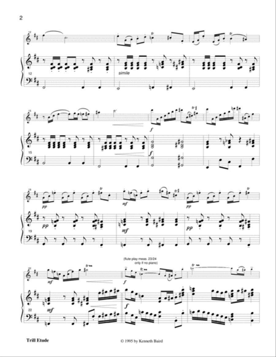 Trill Etude Flute Solo scores gallery preview page 3