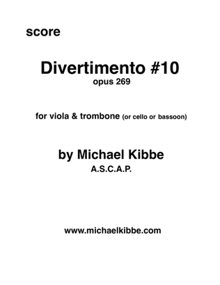 Book cover for Divertimento #10, opus 269