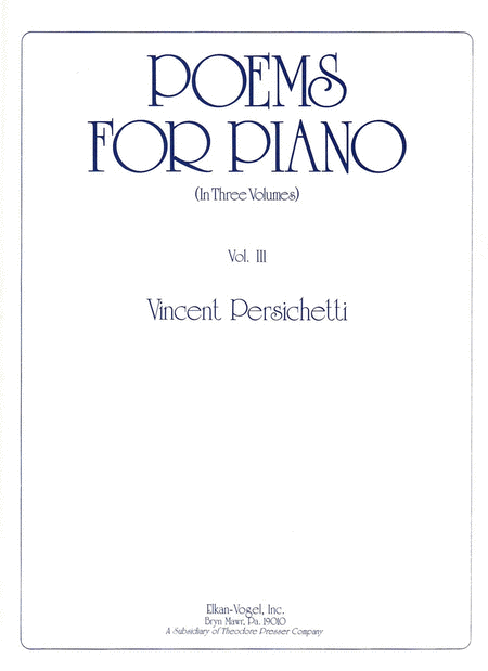 Vincent Persichetti : Poems for Piano