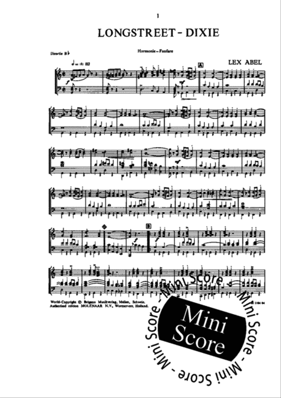 Longstreet - Dixie Longstreet - Dixie Fanfare Band scores gallery preview page 4