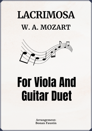 LACRIMOSA FOR VIOLA AND GUITAR DUET