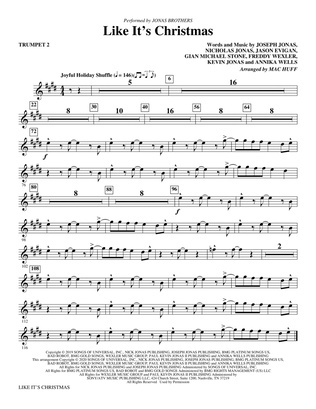 Book cover for Like It's Christmas (arr. Mac Huff) - Bb Trumpet 2