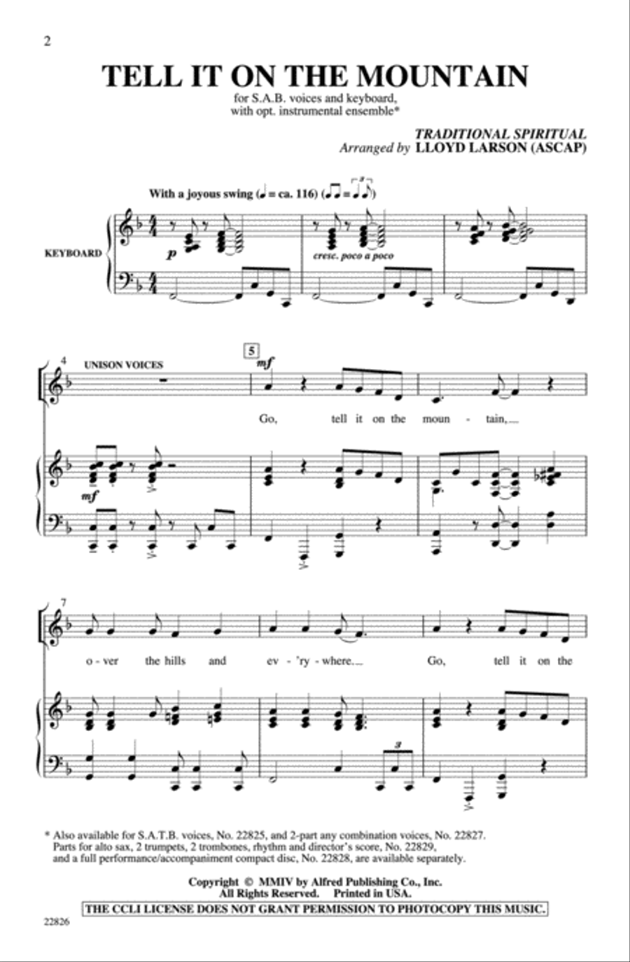 Tell It on the Mountain 3-Part scores gallery preview page 9