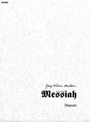 Book cover for Messiah - Timpani