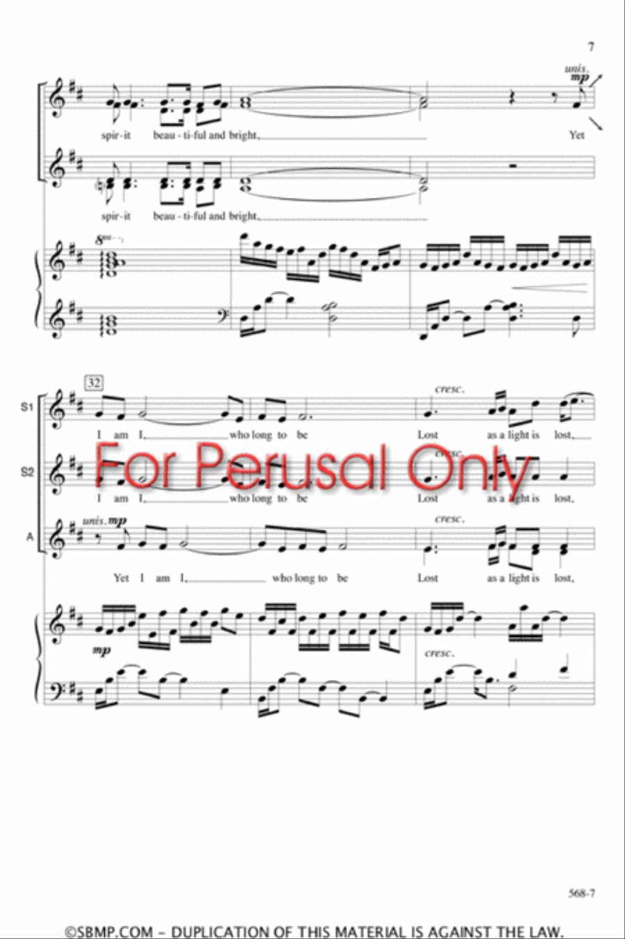 I Am Not Yours - SSAA Octavo SSAA scores gallery preview page 6