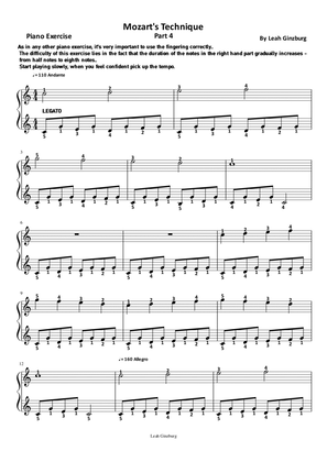 Piano Exercise "Mozart's Technique" part 4