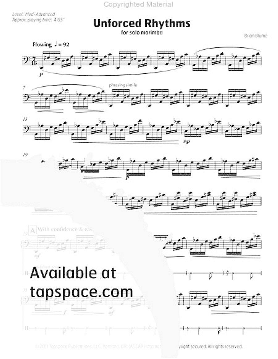 Unforced Rhythms Marimba scores gallery preview page 4