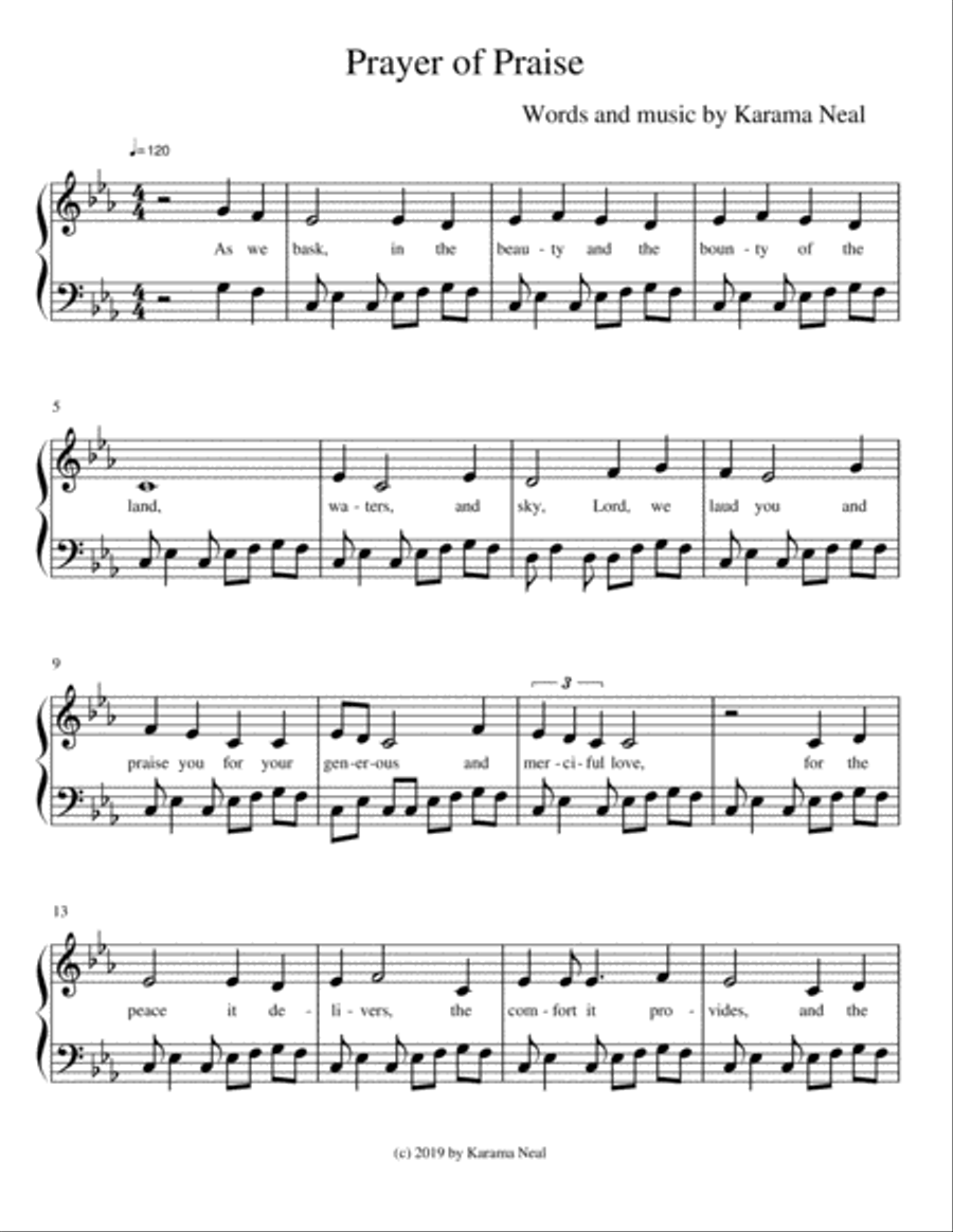 Six hymns for prayer - Sweet Hour of Prayer, I Need Thee Every Hour and four more Voice scores gallery preview page 1