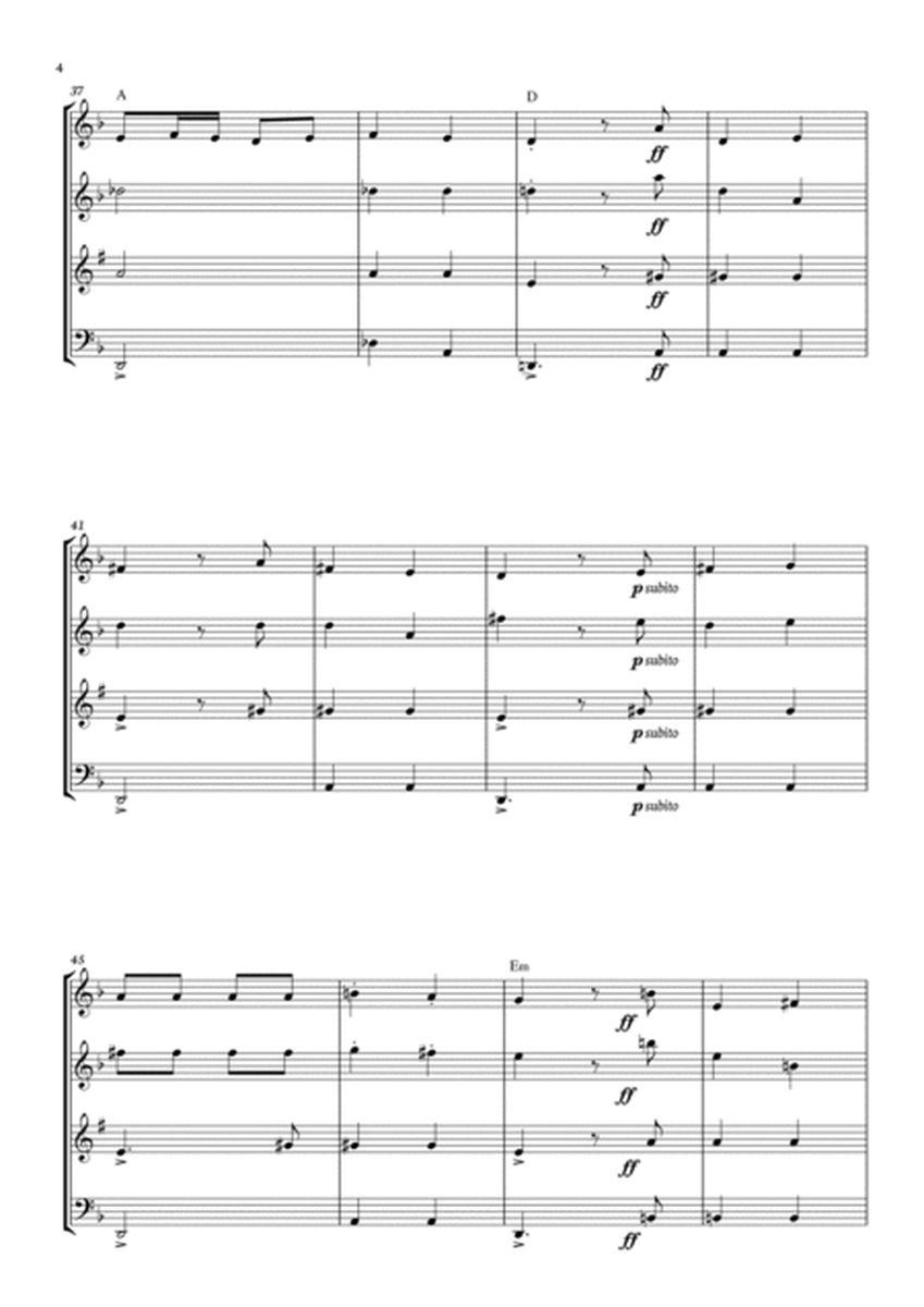 Habanera - Carmen - Georges Bizet, for Woodwind Quartet with chords in a easy version. image number null