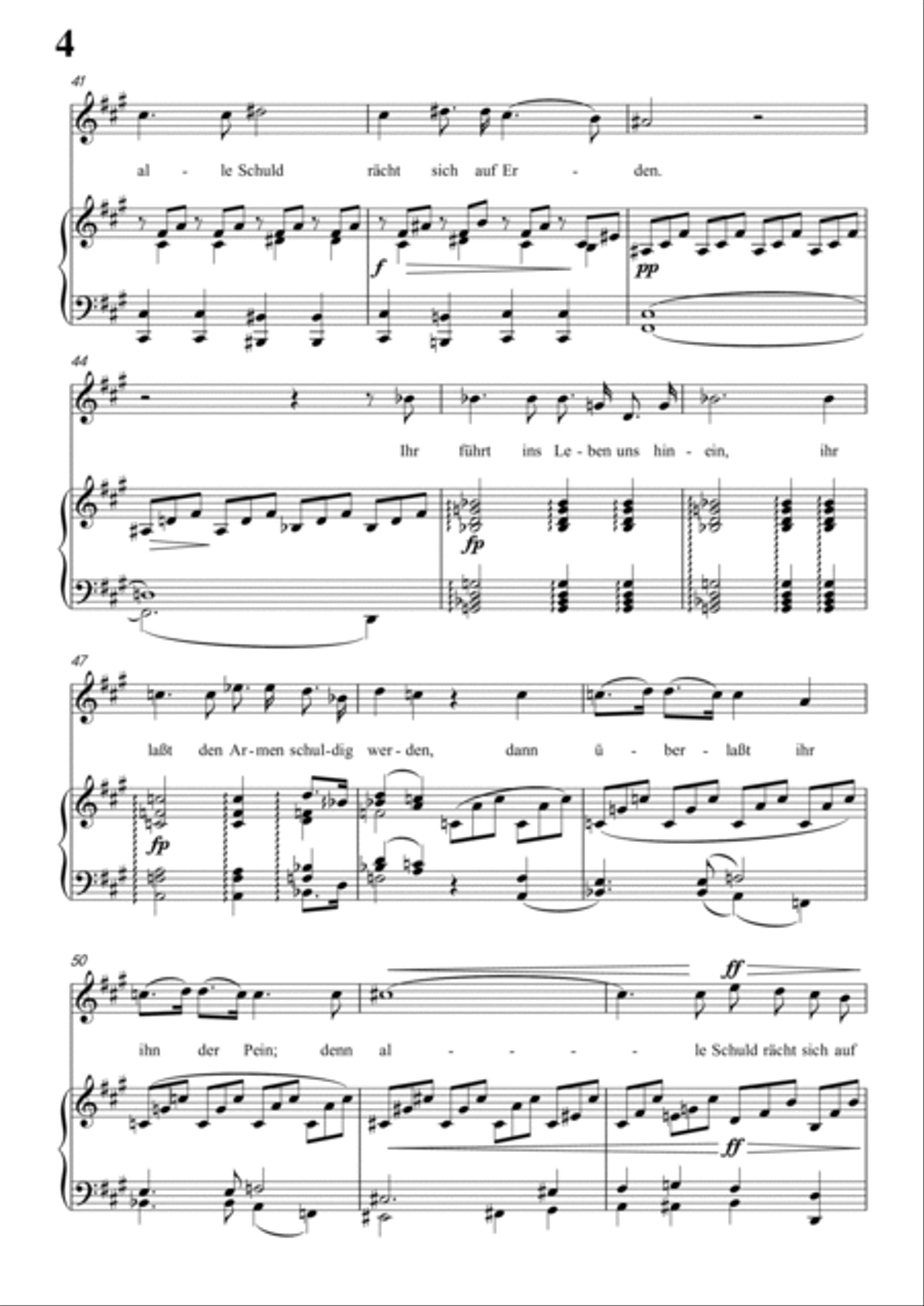 Schubert-Gesänge des Harfners,Op.12 No.2 in #F minor,for Vocal and Piano Voice scores gallery preview page 5