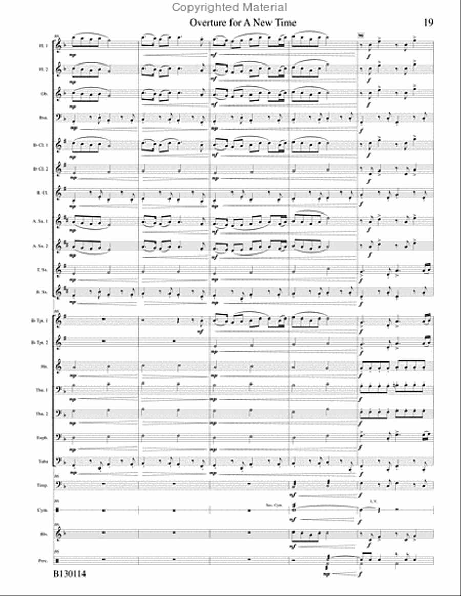 Overture for A New Time Concert Band scores gallery preview page 22