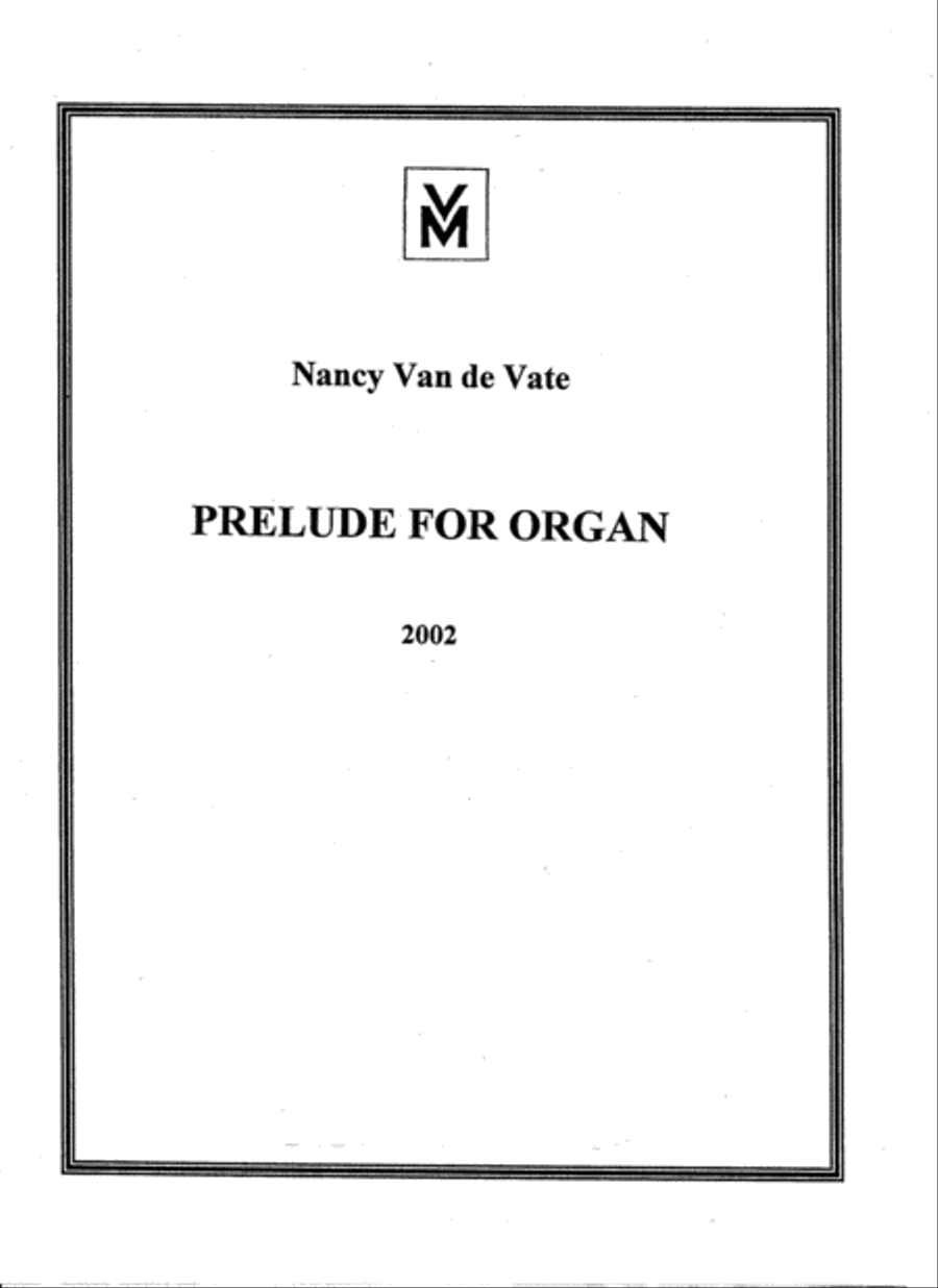 [Van de Vate] Prelude for Organ: Elegy for Departed Friends Organ Solo scores gallery preview page 3