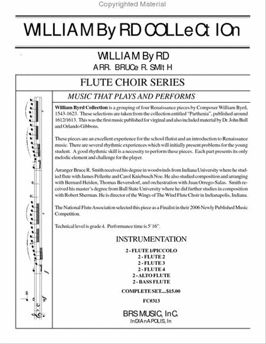 William Byrd Collection Flute Choir scores gallery preview page 2