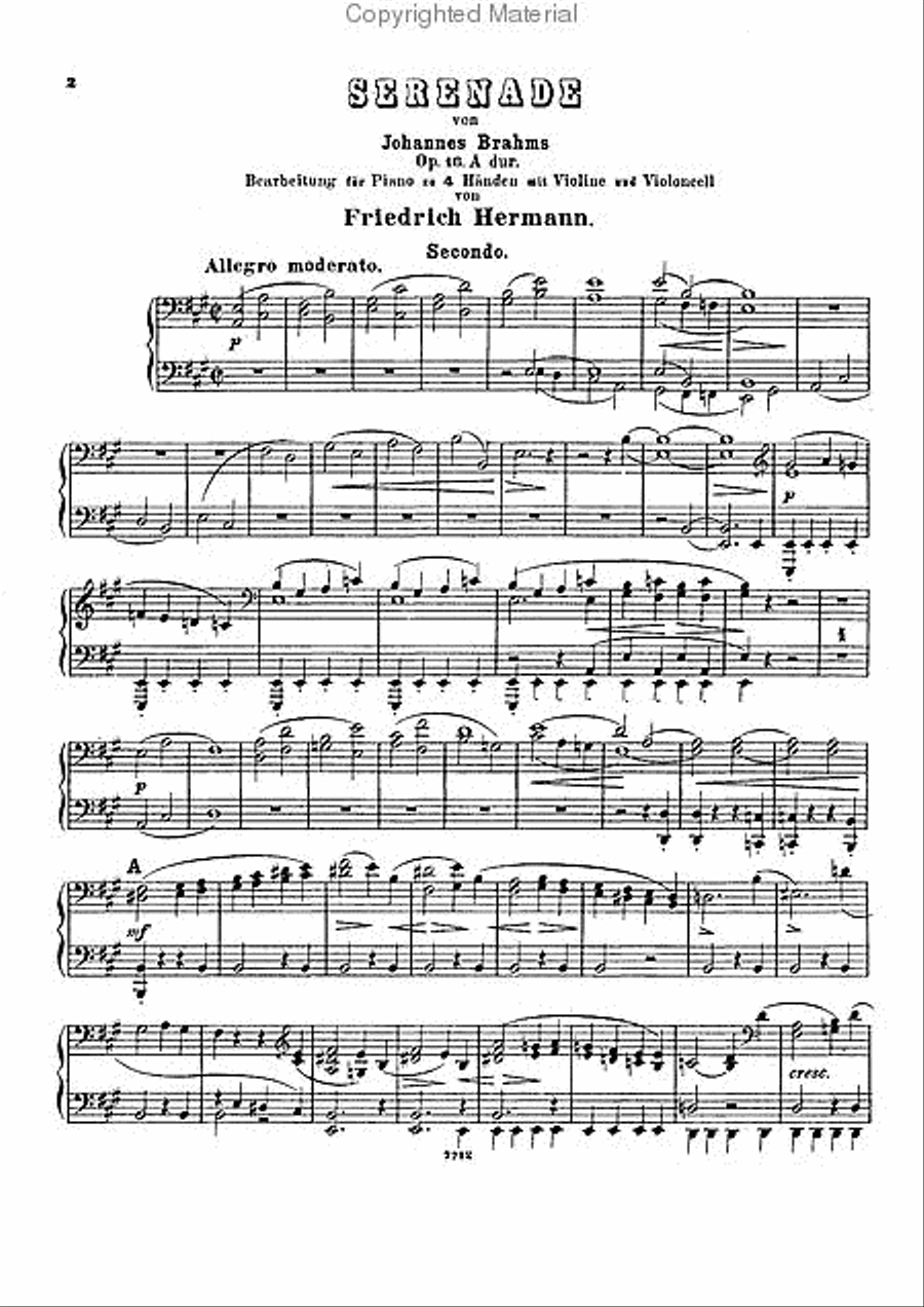 Serenade, Op. 16 Violin scores gallery preview page 2