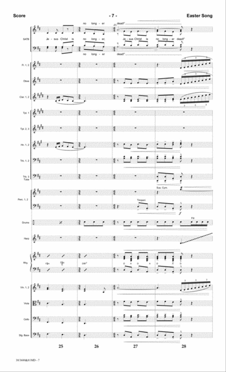 Songs of the Cross - Orchestral Score and Parts Choir scores gallery preview page 9