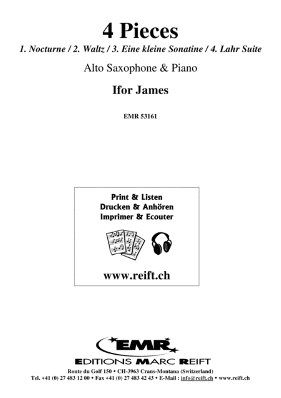 4 Pieces Alto Saxophone scores gallery preview page 1