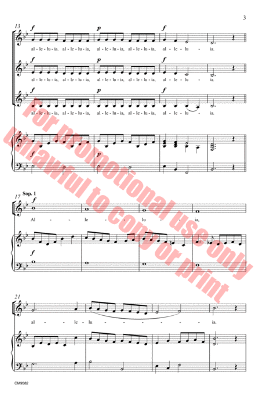 Alleluia SSA scores gallery preview page 4