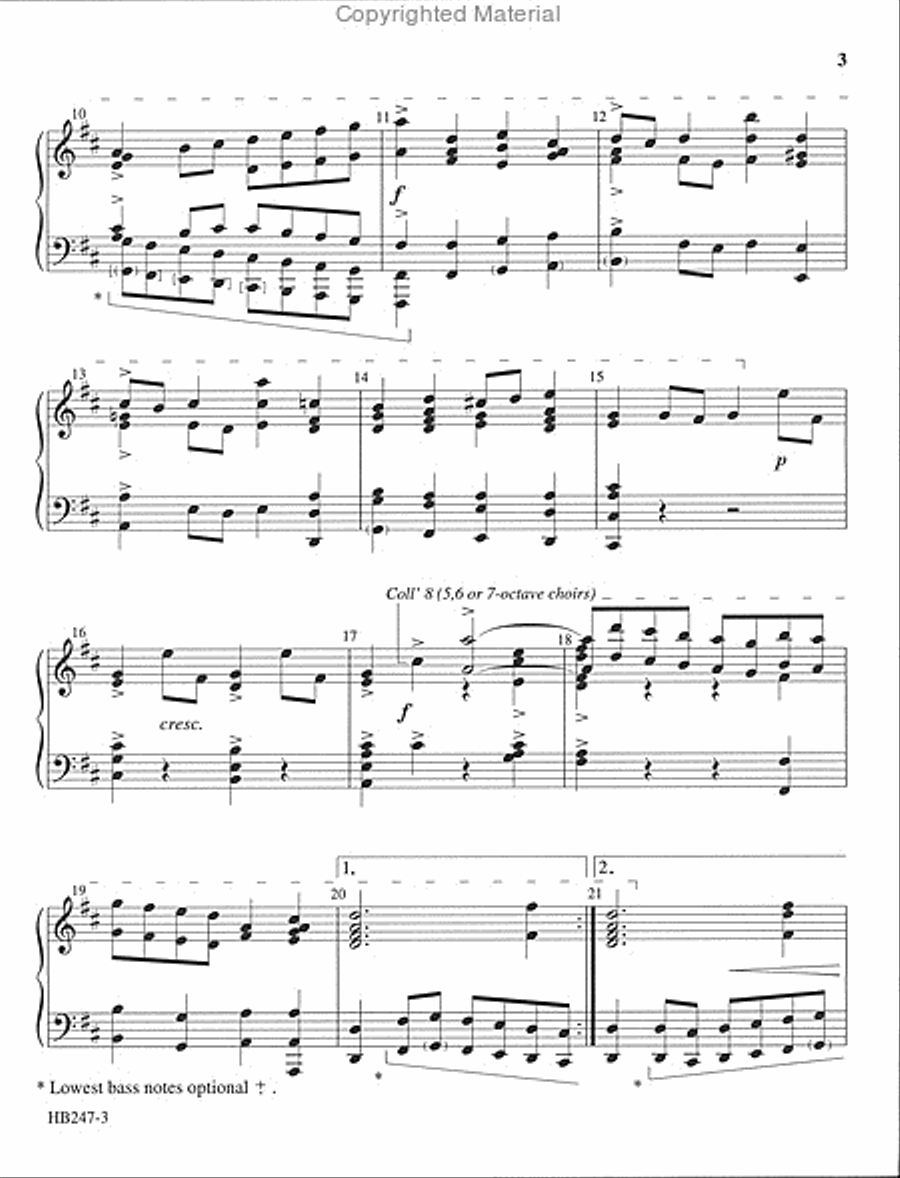 Bourree Handbell Choir scores gallery preview page 3