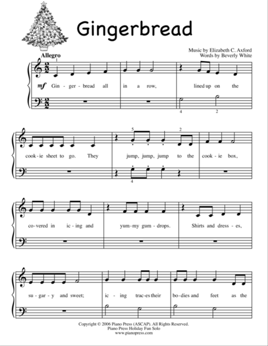 Gingerbread Easy Piano scores gallery preview page 2