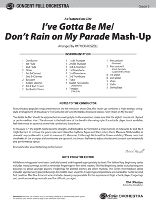 I’ve Gotta Be Me / Don’t Rain on My Parade Mash-Up: Score