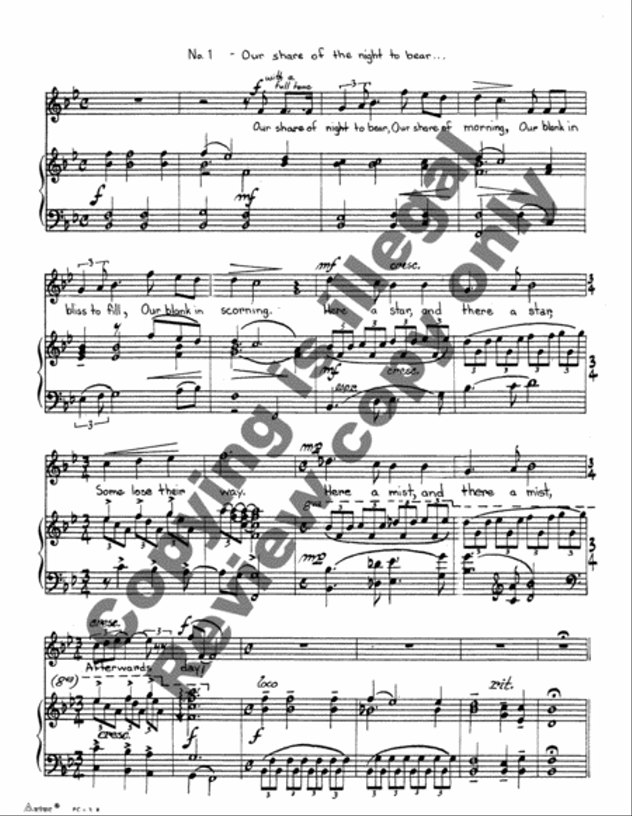 Nine Songs to Poems of Emily Dickinson High Voice scores gallery preview page 9