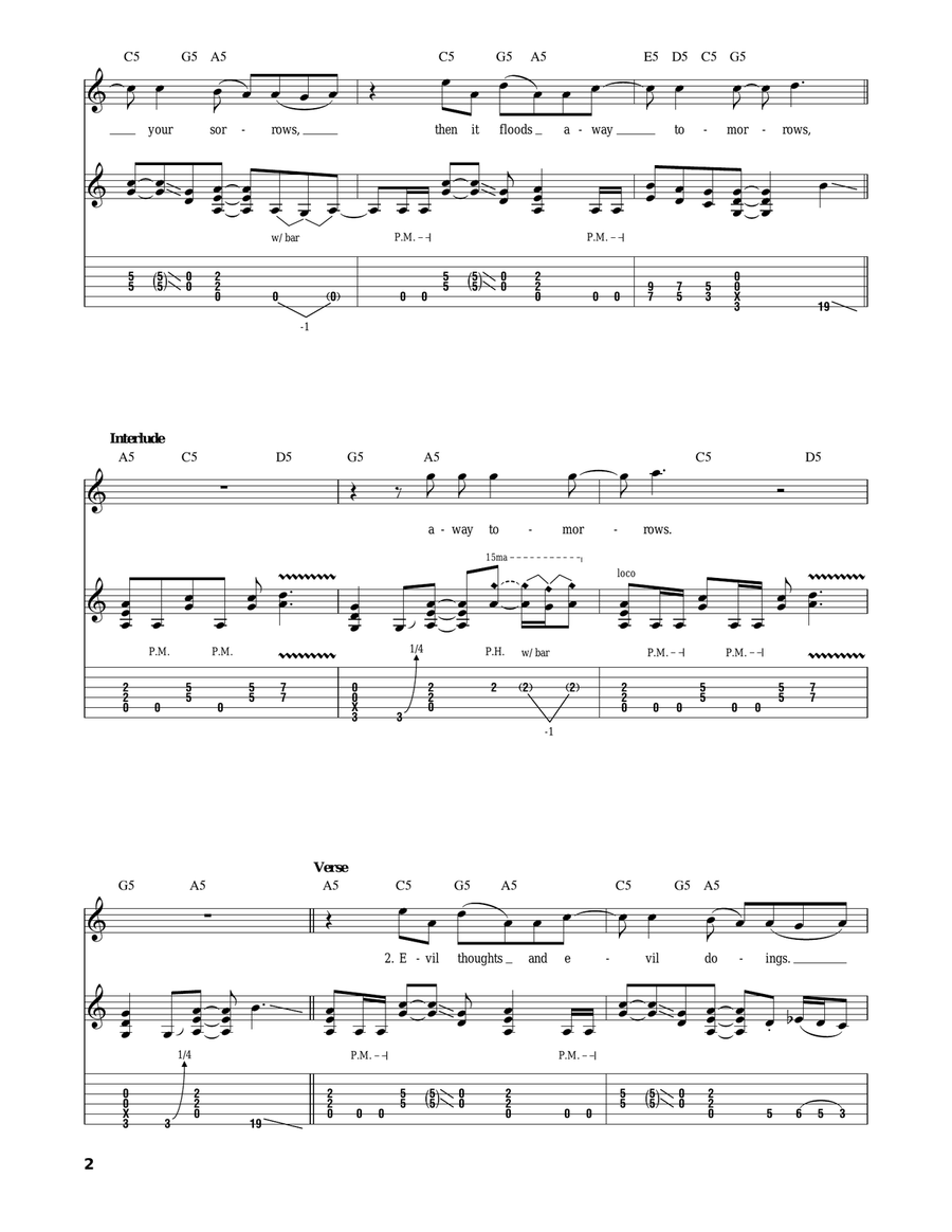 Suicide Solution Acoustic Guitar scores gallery preview page 2
