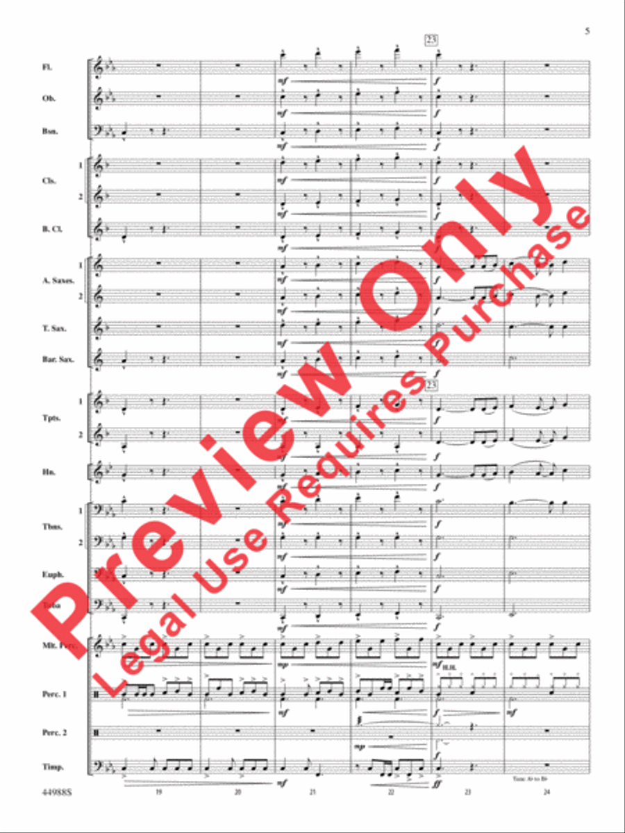 Escape from Dead Raider's Hollow Concert Band scores gallery preview page 6