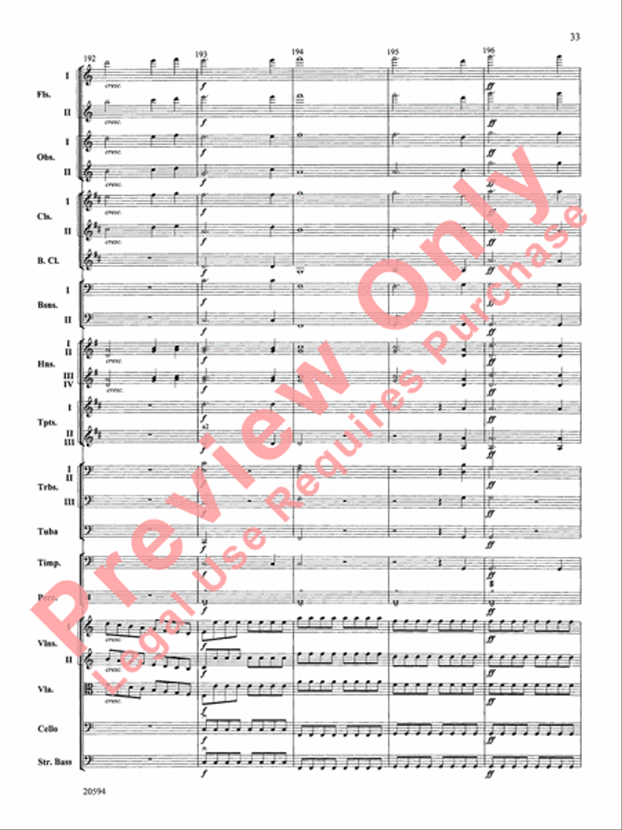 Symphony No. 9 (Fourth Movement) Full Orchestra scores gallery preview page 34