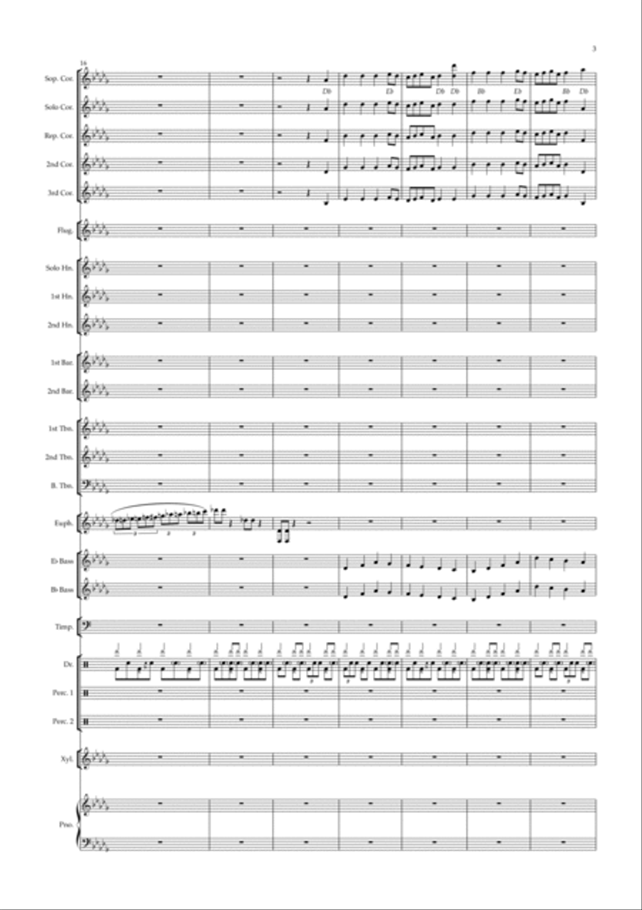 Variations in Db Brass Band scores gallery preview page 3