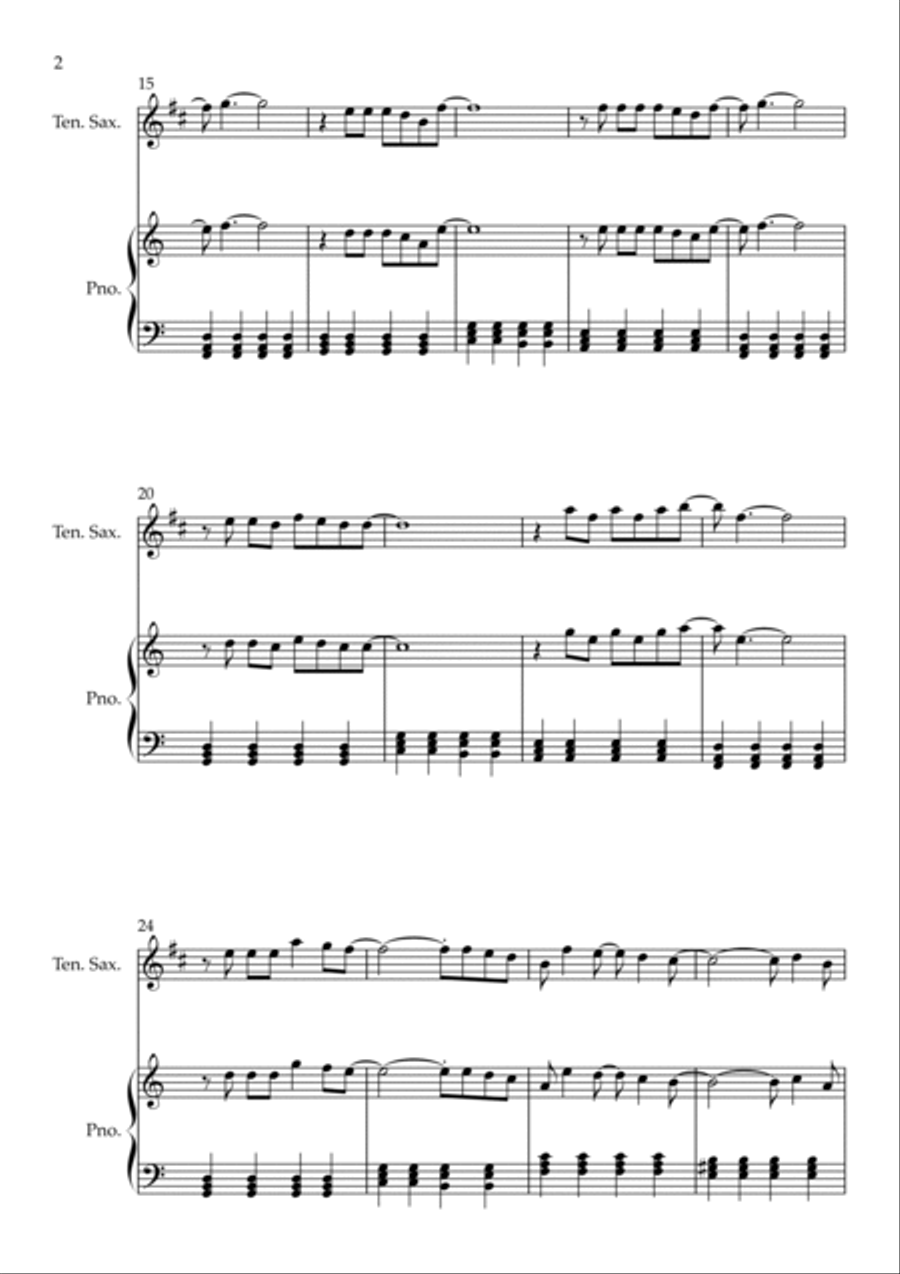 Flowers Tenor Saxophone scores gallery preview page 2