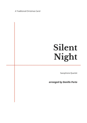 Book cover for Silent Night - Saxophone quartet